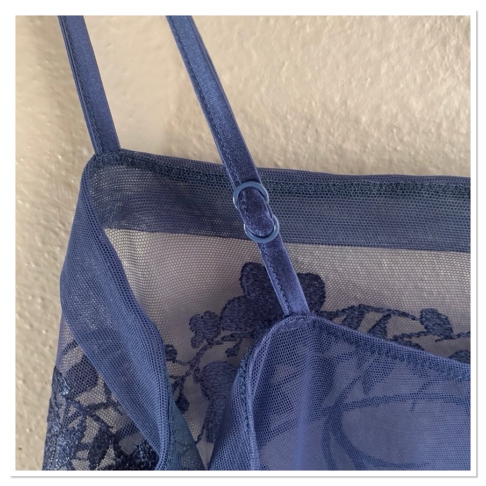 La Perla Kabuki Babydoll Chemise Silk Blend Blue Green Small - Picture 5 of 11